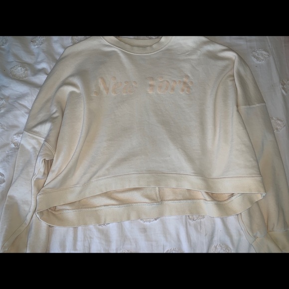 Comfy cropped oversized sweatshirt - Picture 2 of 2